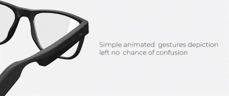 Animated gesture instruction using the EyeX frame